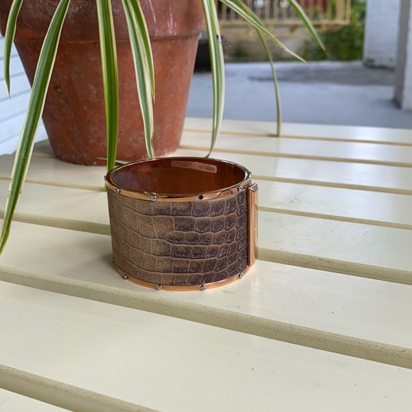 Henri Bendel metal and leather ombré cuff NWT Jewelry